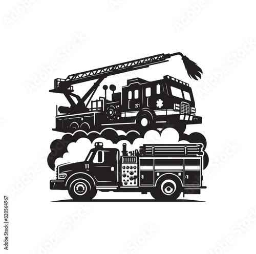 firefighter car vector illustration icon