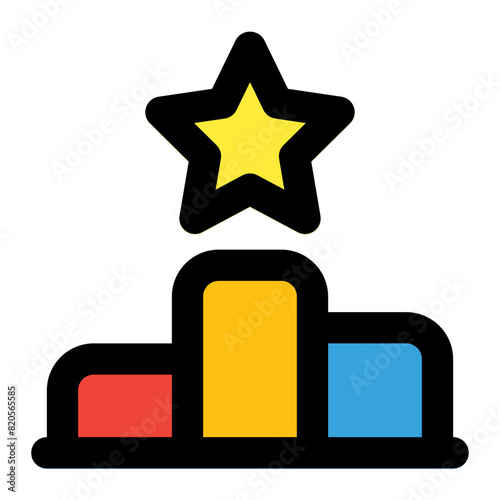 Ranking Icon in Filled Line Style