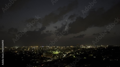 沖縄 那覇首里の展望台から見た夜景
