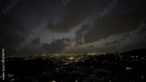 沖縄 那覇首里の展望台から見た夜景 photo