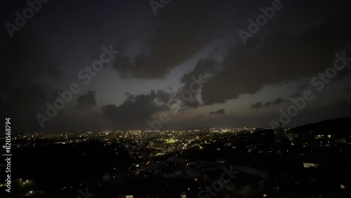 沖縄 那覇首里の展望台から見た夜景