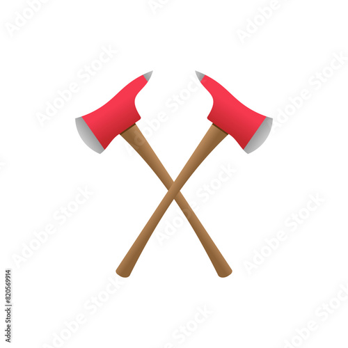 Fire ax Vector illustration isolated on transparent background.PNG format