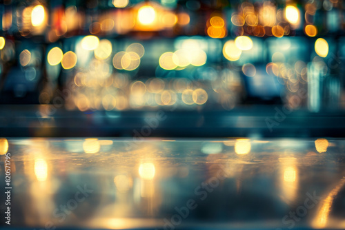 A bar table with blurred background of bar. Good for background