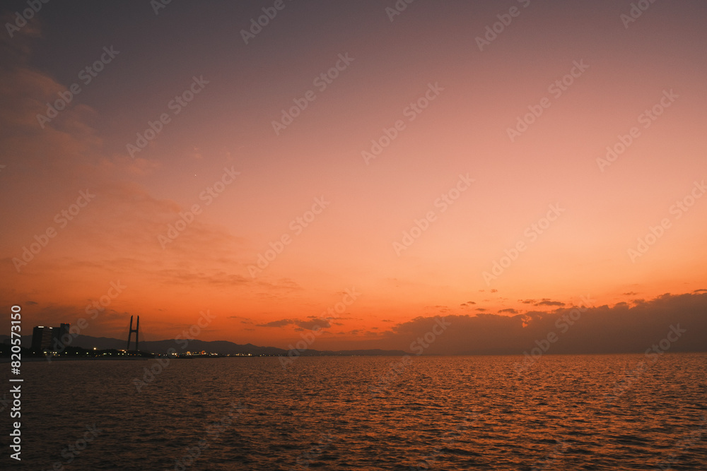 The beautiful light of the setting sun gently wraps the entire area【Rinku Park】 The beautiful light of the setting sun gently wraps the entire area【Rinku Park】