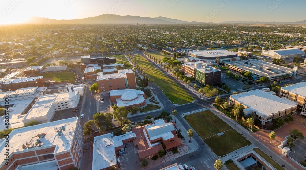 Fototapeta premium The university of Arizona in Rincon Heights, Tucson, Arizona, United States of America.