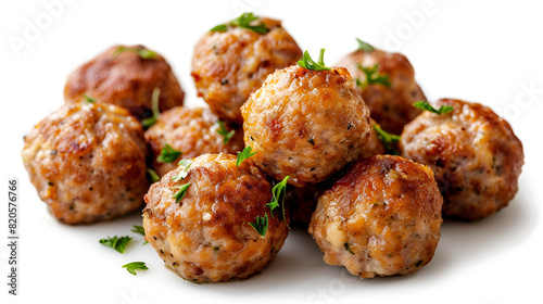 Meatballs on White Background