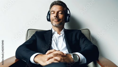 businessman with headset