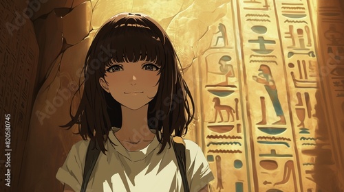 考古学者の女性、エジプト文明5