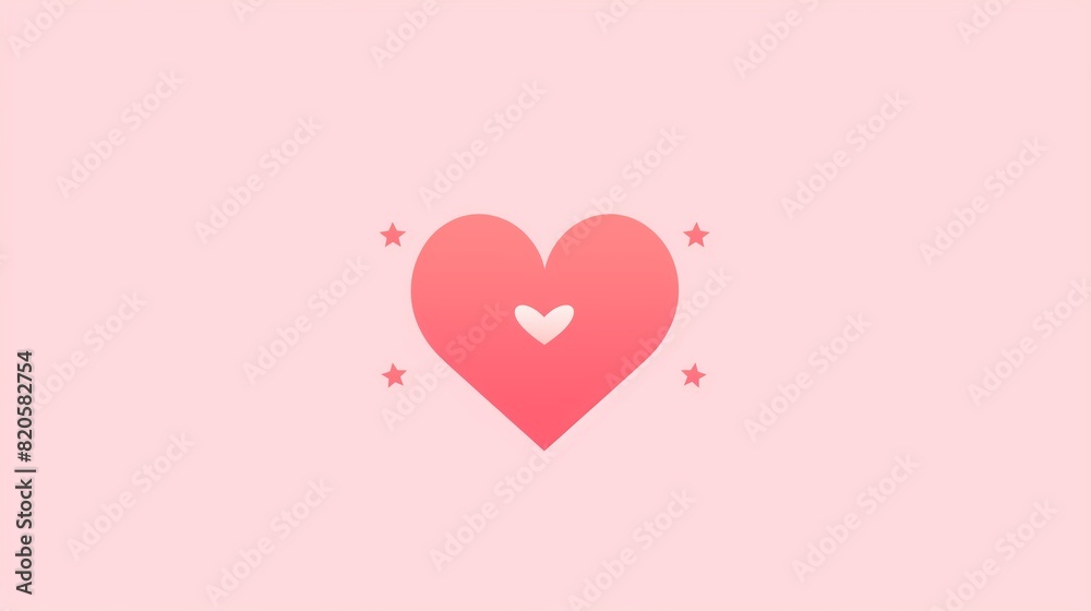 a minimalist heart pattern with a pink background Generative AI a minimalist heart pattern with a pink background Generative AI