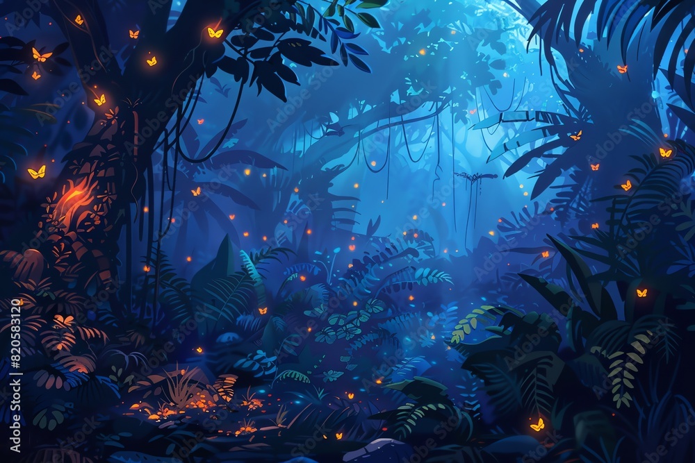 fairy painting jungle background scene fairy painting jungle background scene
