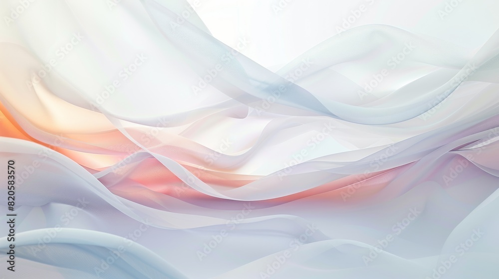 Fototapeta premium Smooth White Flowing Abstract Texture