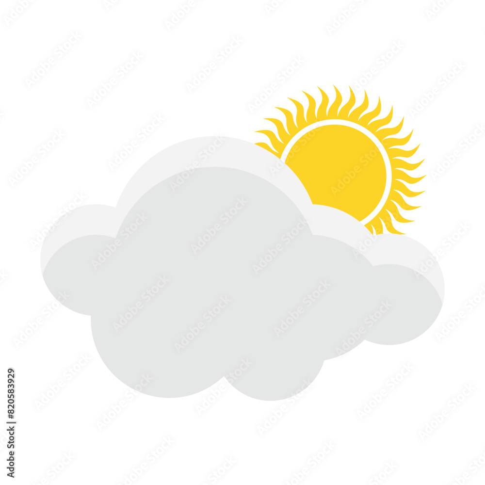 Sun and Cloud Element Sun and Cloud Element