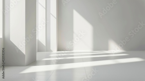 Minimalist Interior with Sunlit Shadows