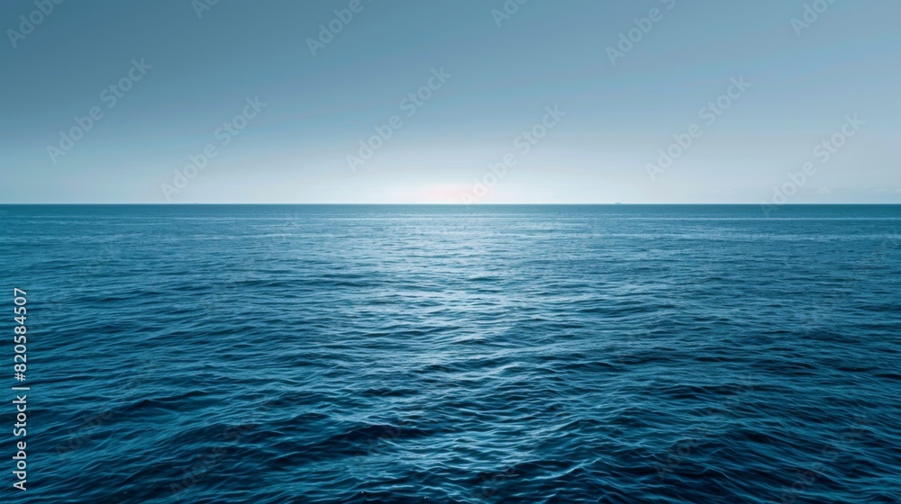 Fototapeta premium Calm Blue Ocean Under Clear Sky