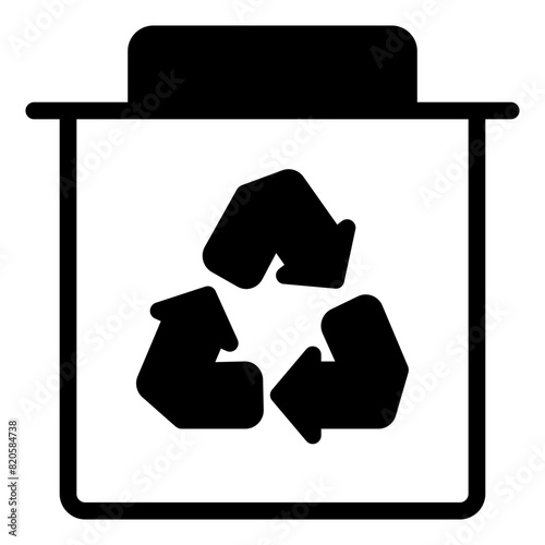 Recyle Bin Icon in Solid Style photo