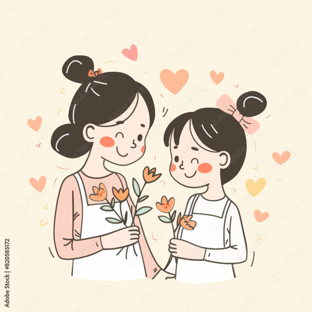 a couple of women standing next to each other a couple of women standing next to each other