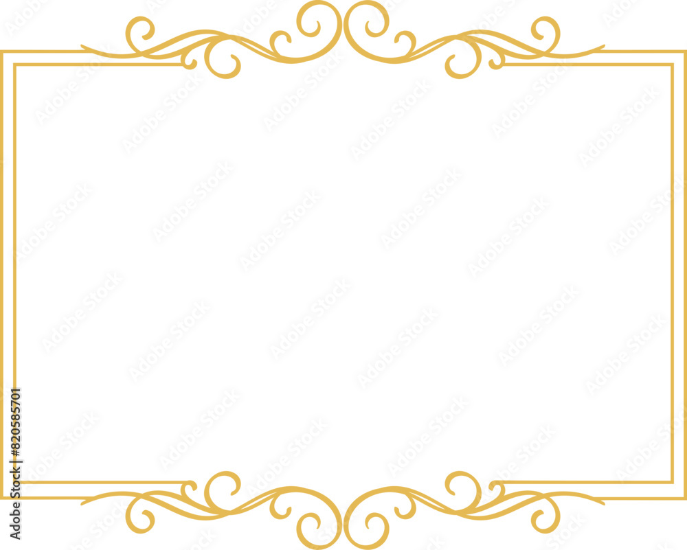 Luxury black frame element vector