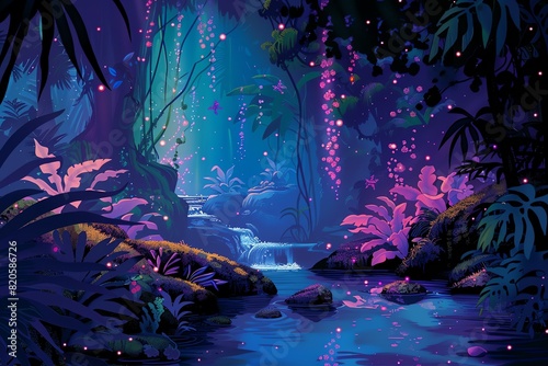 fairy painting jungle background scene