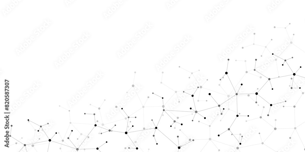 Molecular structure and genetic engineering, molecules DNA, neural network, scientific research. Abstract background for innovation technology, science, healthcare, and medicine