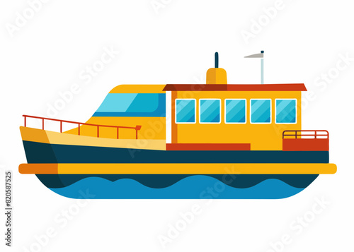 Vector illustration of river water taxi 