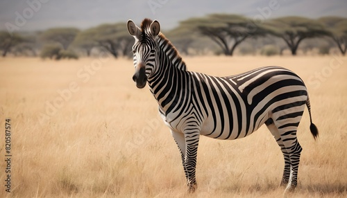 A Zebra In A Safari Setting photo