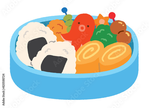 かわいい弁当のイラスト