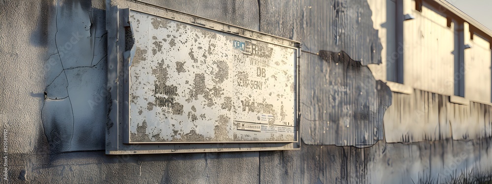 Neglected Billboard Panel on a Forgotten Strip Mall A Study in Decay and Solitude Neglected Billboard Panel on a Forgotten Strip Mall A Study in Decay and Solitude