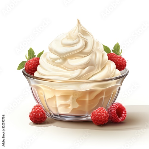 Clotted Cream isolated on transparent background