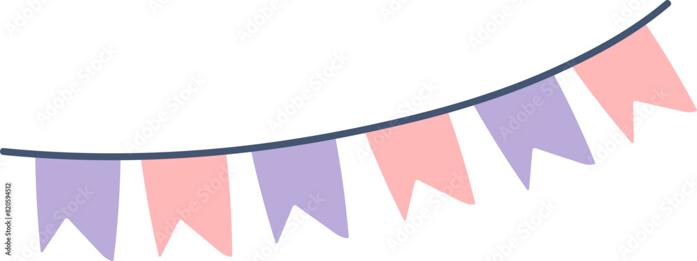 Obraz premium Decorative flag element vector