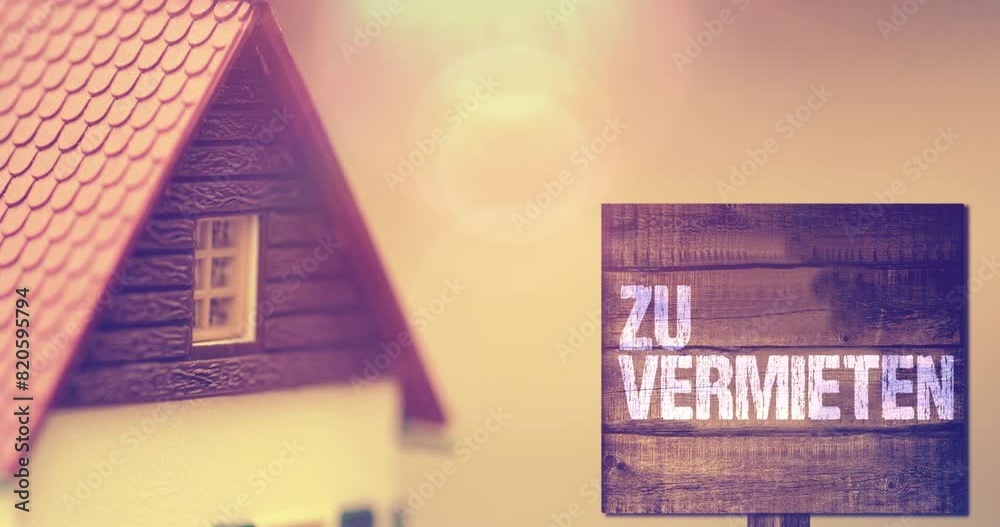 Ein Haus und Schild Zu Vermieten