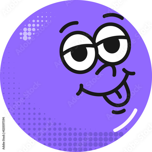 Cute groovy ball character illustration vector