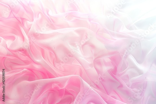 Soft pink and white fabric texture, creating a delicate and flowing background perfect for design, fashion, or home decor projects.