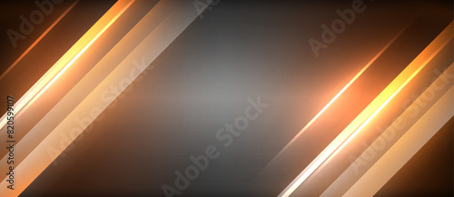 Neon dynamic diagonal light rays background. Techno digital geometric concept design for wallpaper, banner, presentation, background