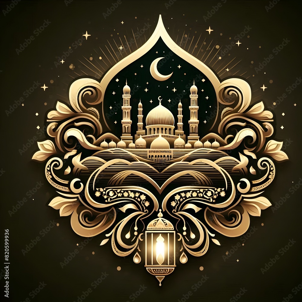 AI Generate of Premium Luxury Vector of Happy Eid al-Adha, Vector, Symbol, Logo, Idul Adha