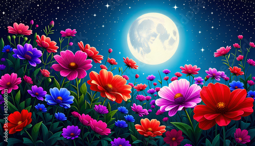 달과 꽃