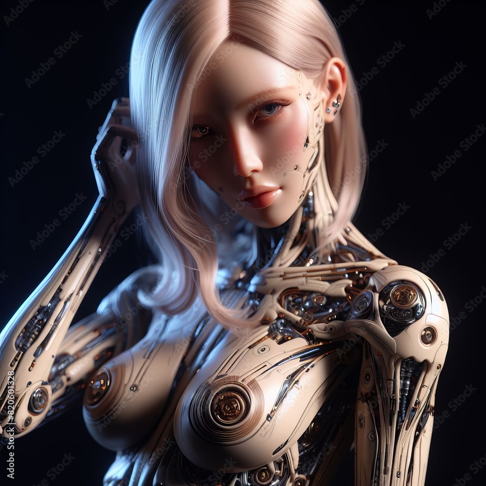 Cyber Woman Playing Violin with Chains Cyber Woman Playing Violin with Chains