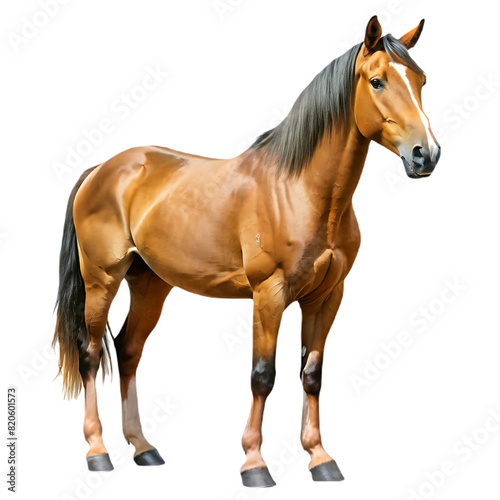 brown horse isolated on transparent