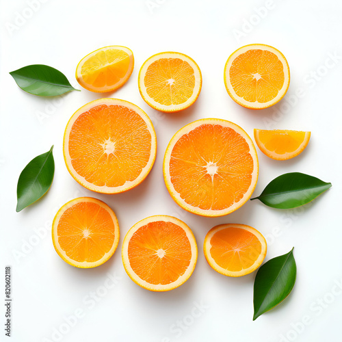 set of orange slices