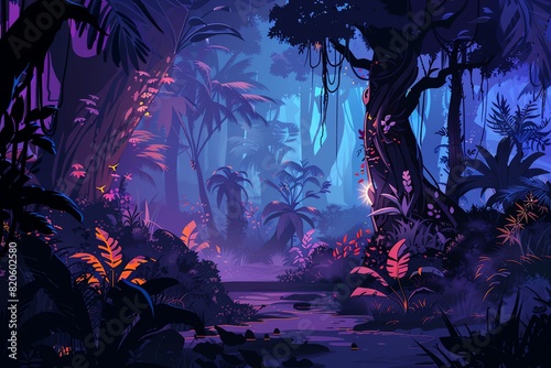 fairy painting jungle background scene