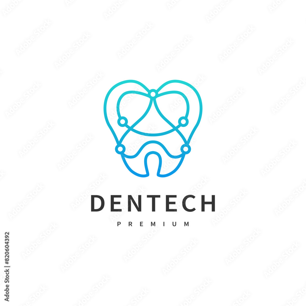 dental tech icon logo design illustration 2 dental tech icon logo design illustration 2