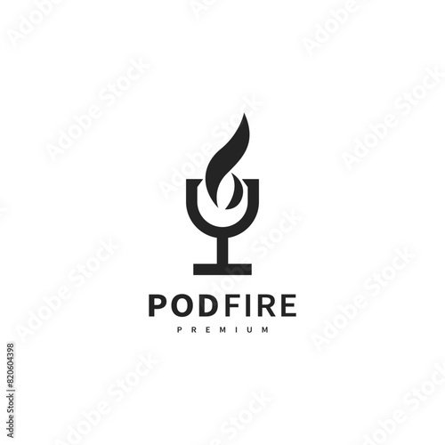 fire podcast icon logo design inspiration