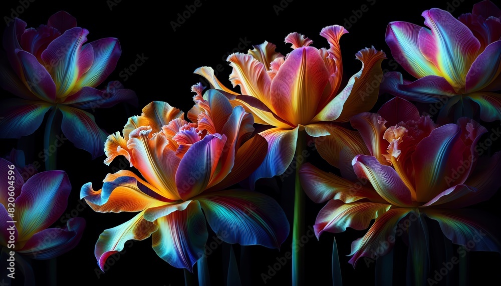 An image of vivid colors orchides