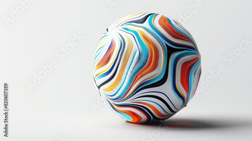 A photo-realistic soccer ball on a white background  Generative Ai