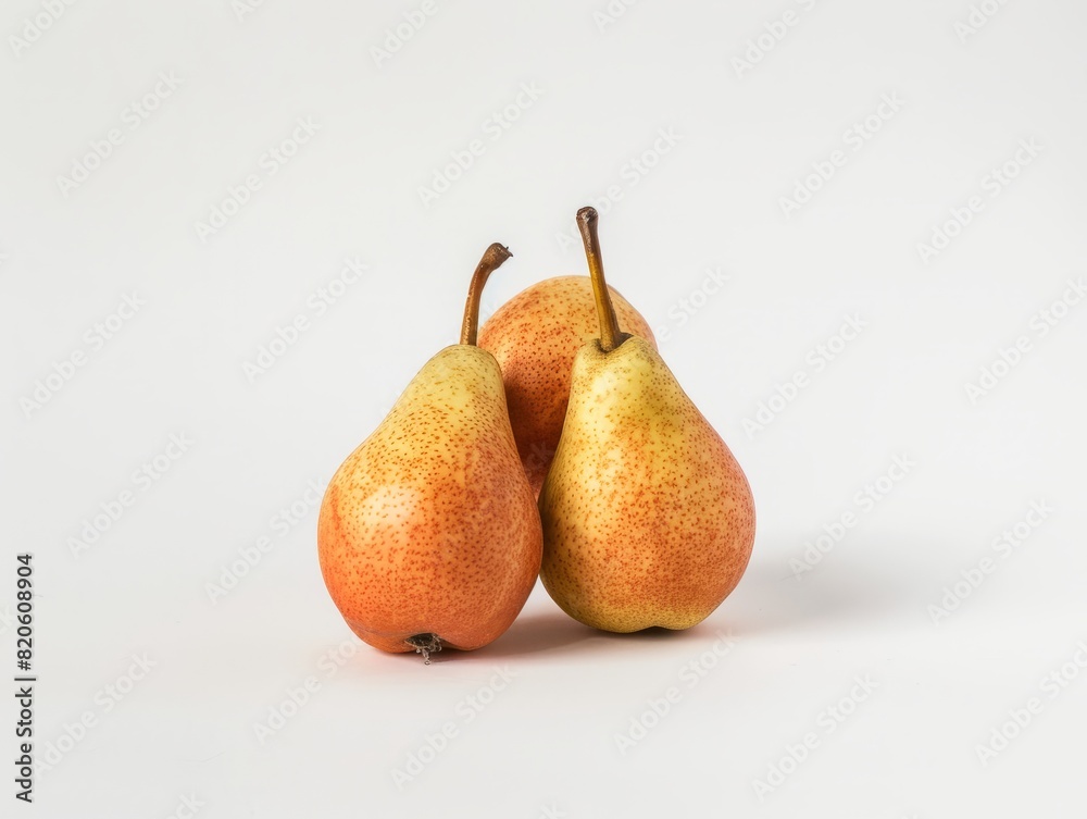 European Pear Elegance: A Studio Shot of Pyrus communis in a Bright White Background European Pear Elegance: A Studio Shot of Pyrus communis in a Bright White Background
