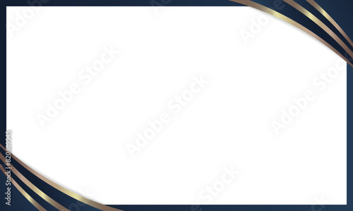 Elegant modern blank graduation certificate border frame. - Vector.