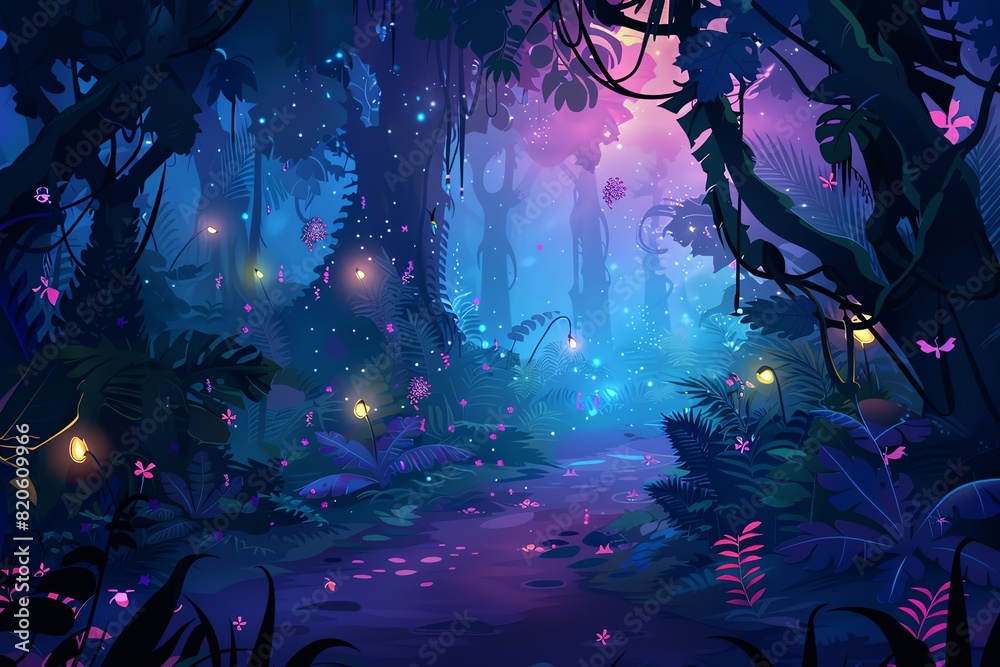 Obraz premium Mystical Forest Background