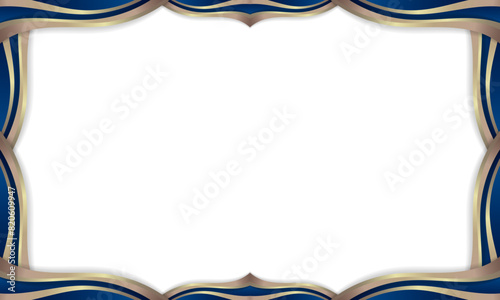 Elegant modern blank graduation certificate border frame. - Vector.