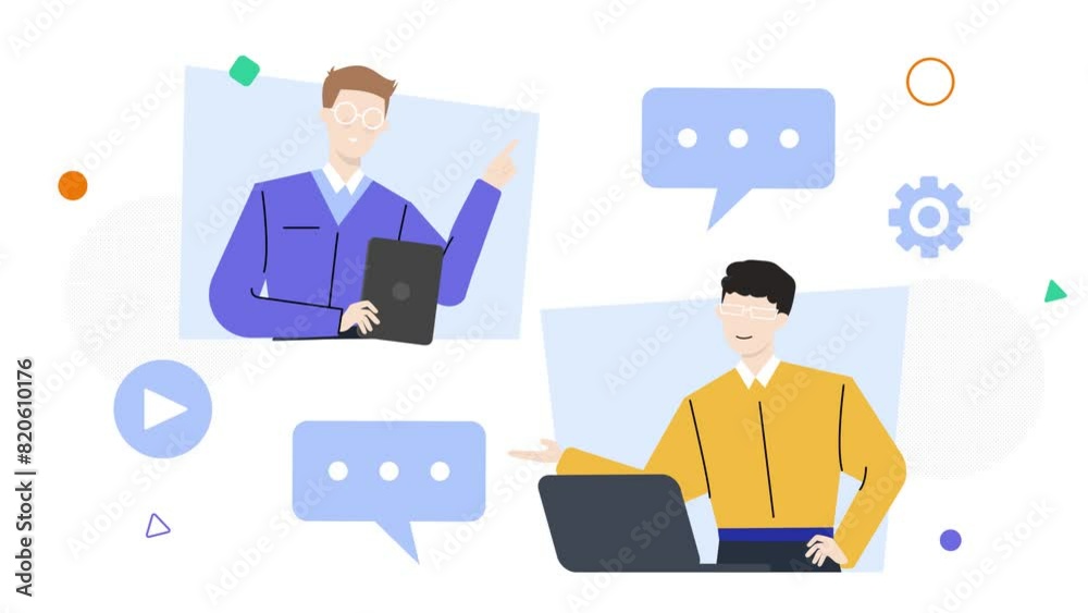 business partner. business strategy discussion. animation concept. business partner. business strategy discussion. animation concept.