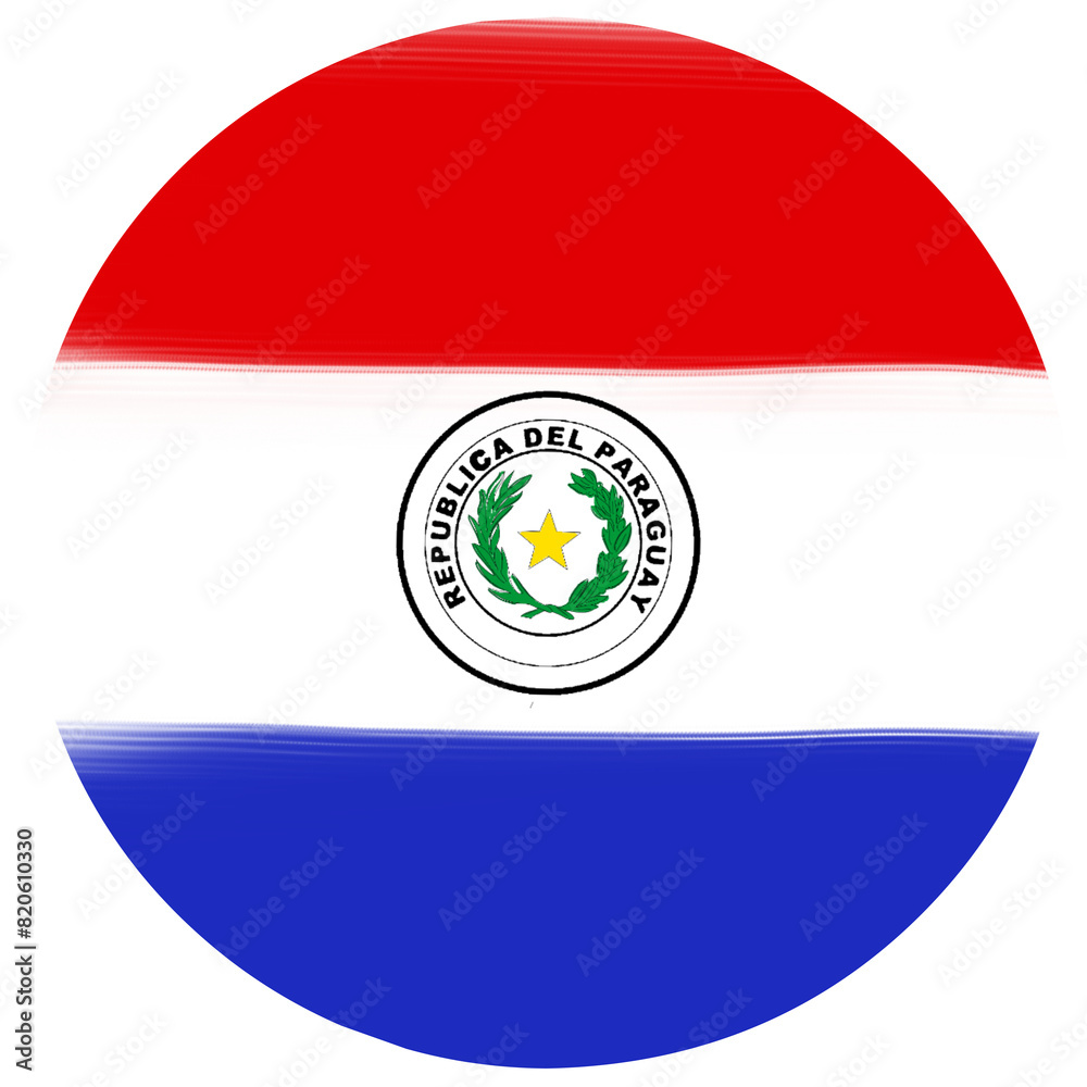Obraz premium paraguayan flag with painted strokes in a circle