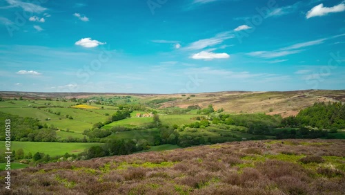 A timelapse looking out towards Westerdale from Castleton in the North York Moors National Park, England. photo